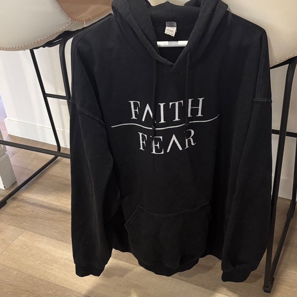 Gildan Black Faith Over Fear Hoodie